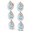 27.3 CTW Royalty Sky Topaz & VS Diamond Earrings 18K - 2