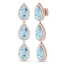 27.3 CTW Royalty Sky Topaz & VS Diamond Earrings 18K - 3