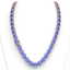 170 CTW Tanzanite & VS/SI Diamond Necklace 14K Rose - 3