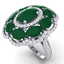 14.4 CTW Royalty Designer Emerald & VS Diamond Ring 18K