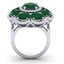 14.4 CTW Royalty Designer Emerald & VS Diamond Ring 18K - 3