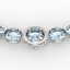 136 CTW Aquamarine & VS/SI Diamond Necklace 14K White