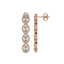 6.08 CTW Oval Diamond Designer Earrings 18K Rose Gold - 2