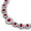 45.69 CTW Royalty Ruby & VS Diamond Necklace 18K White - 2