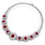 45.69 CTW Royalty Ruby & VS Diamond Necklace 18K White - 3