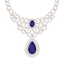87.52 CTW Royalty Sapphire & VS Diamond Necklace 18K - 2