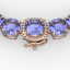 100 CTW Tanzanite & VS/SI Diamond Solitaire Necklace