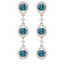 5.28 CTW Royalty Fancy Blue, SI Diamond Earrings 18K