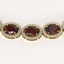 62.99 CTW Garnet & Diamond Halo Necklace 10K Yellow - 2