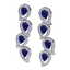 16.44 CTW Royalty Sapphire & VS Diamond Earrings 18K - 2