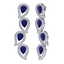 16.44 CTW Royalty Sapphire & VS Diamond Earrings 18K - 3