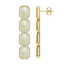12.99 CTW Opal & Diamond Halo Earrings 10K Yellow Gold - 2