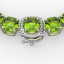 100 CTW Peridot & VS/SI Diamond Pave Necklace 14K White