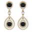 3.62 CTW Certified Black VS Diamond Earrings 18K Yellow