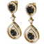 3.62 CTW Certified Black VS Diamond Earrings 18K Yellow - 2