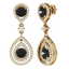 3.62 CTW Certified Black VS Diamond Earrings 18K Yellow - 3