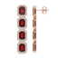 17.8 CTW Garnet & Diamond Halo Earrings 10K Rose Gold - 2