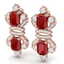 27.36 CTW Royalty Designer Ruby & VS Diamond Earrings - 2