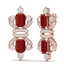 27.36 CTW Royalty Designer Ruby & VS Diamond Earrings - 3