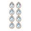 10.56 CTW Aquamarine & Diamond Halo Earrings 10K Rose