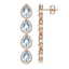 10.56 CTW Aquamarine & Diamond Halo Earrings 10K Rose - 2