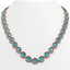43.2 CTW Swiss Topaz & Diamond Halo Necklace 10K Rose