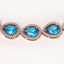 43.2 CTW Swiss Topaz & Diamond Halo Necklace 10K Rose - 3