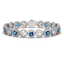 15.35 CTW Blue & White Diamond Designer Bracelet 18K