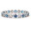 15.35 CTW Blue & White Diamond Designer Bracelet 18K - 2