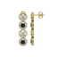6.22 CTW Black & White Diamond Designer Earrings 18K - 2
