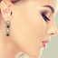 6.22 CTW Black & White Diamond Designer Earrings 18K - 3