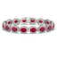 31.79 CTW Ruby & Diamond Halo Bracelet 10K White Gold