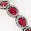 31.79 CTW Ruby & Diamond Halo Bracelet 10K White Gold - 3