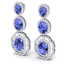 17.32 CTW Royalty Tanzanite & VS Diamond Earrings 18K - 2