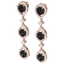 4.7 CTW Certified Black VS Diamond Earrings 18K Rose - 2