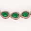 64.01 CTW Emerald & Diamond Halo Necklace 10K Rose Gold - 3
