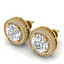 4 CTW Certified VS/SI Diamond Art Deco Stud Earrings - 2