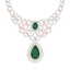 87.52 CTW Royalty Emerald & VS Diamond Necklace 18K - 2