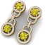 4 CTW SI/I Fancy Yellow And White Diamond Earrings 18K