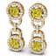 4 CTW SI/I Fancy Yellow And White Diamond Earrings 18K - 2