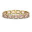 37.11 CTW Morganite & Diamond Halo Bracelet 10K Yellow