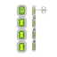 17.81 CTW Peridot & Diamond Halo Earrings 10K White - 2