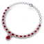 51.41 CTW Royalty Ruby & VS Diamond Necklace 18K White - 3