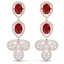 9.75 CTW Royalty Designer Ruby & VS Diamond Earrings
