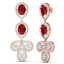 9.75 CTW Royalty Designer Ruby & VS Diamond Earrings - 3