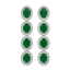 15.68 CTW Emerald & Diamond Halo Earrings 10K White