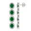 15.68 CTW Emerald & Diamond Halo Earrings 10K White - 2