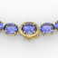 170 CTW Tanzanite & VS/SI Diamond Necklace 14K Yellow