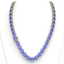 170 CTW Tanzanite & VS/SI Diamond Necklace 14K Yellow - 3