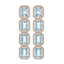 19.49 CTW Aquamarine & Diamond Halo Earrings 10K Rose